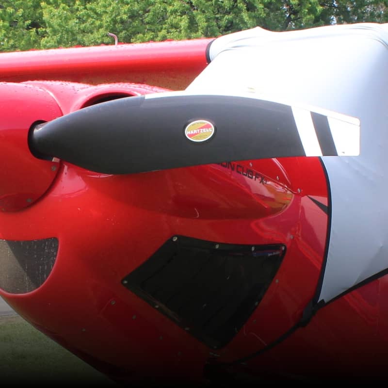 Closeup of a Hartzell Propeller blade